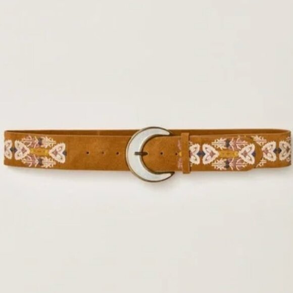 Free People Fleur Waist Belt – Embroidered Leather Boho Belt | M/L | NWOT - Picture 5 of 15